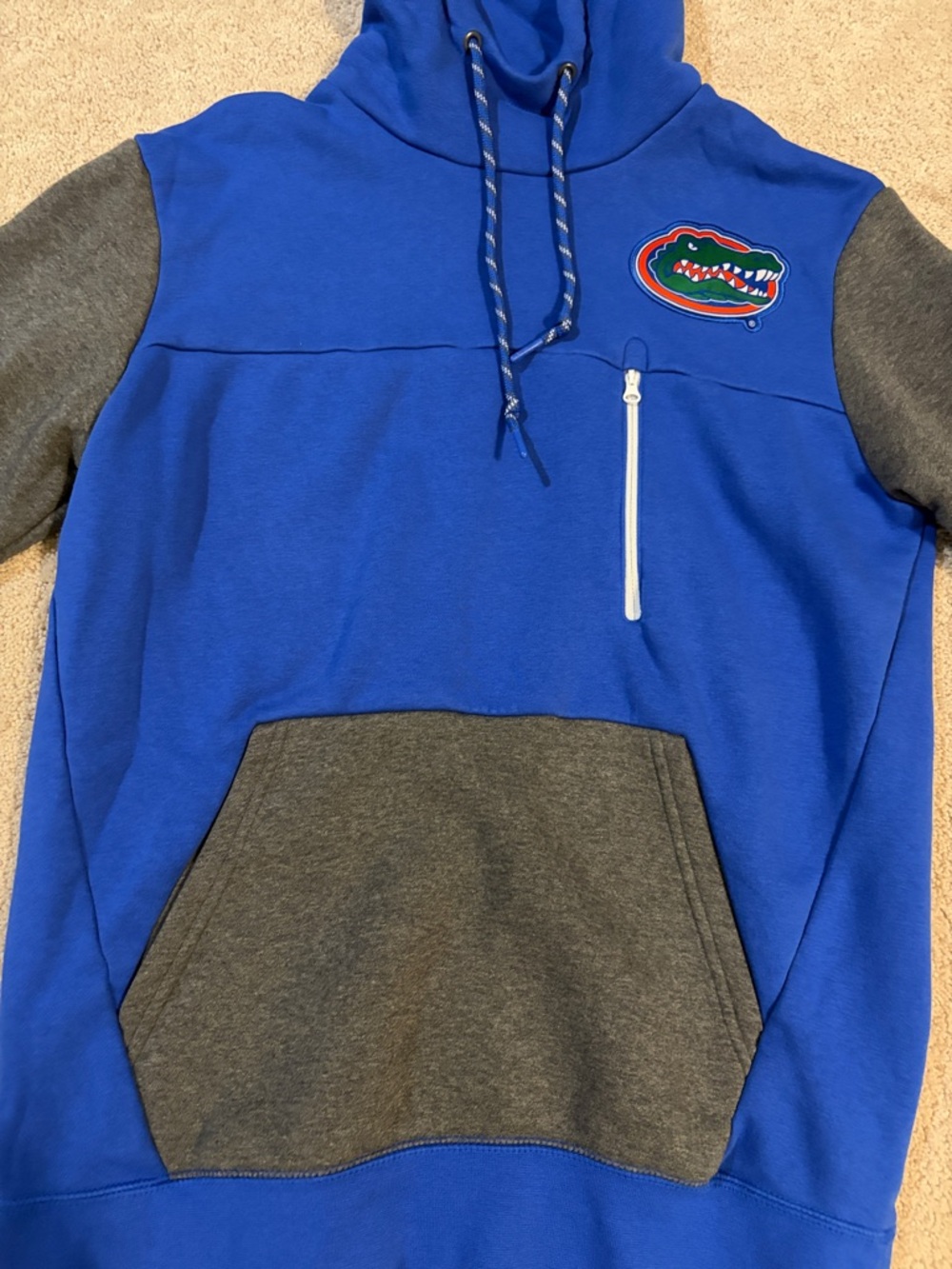 Nike Blue and Gray Florida Gators Pullover Hoodie